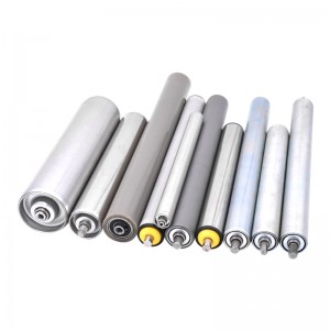 Galvanized unpowered roller Stainless steel rubber roller conveyor belt Idler assembly line Roller roller roller accessories