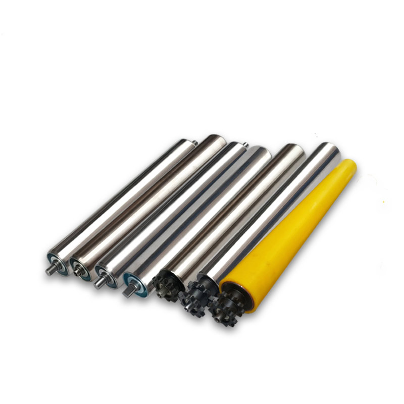 Galvanized unpowered roller Stainless steel rubber roller conveyor belt Idler assembly line Roller roller roller accessories